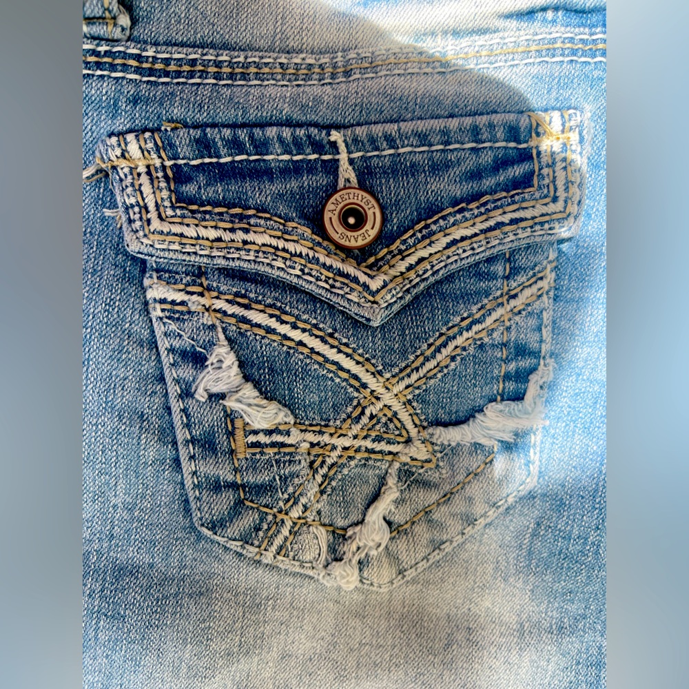 Amethyst Jeans Women's Light Blue Denim Jeggings New With Tags size 0 Juniors